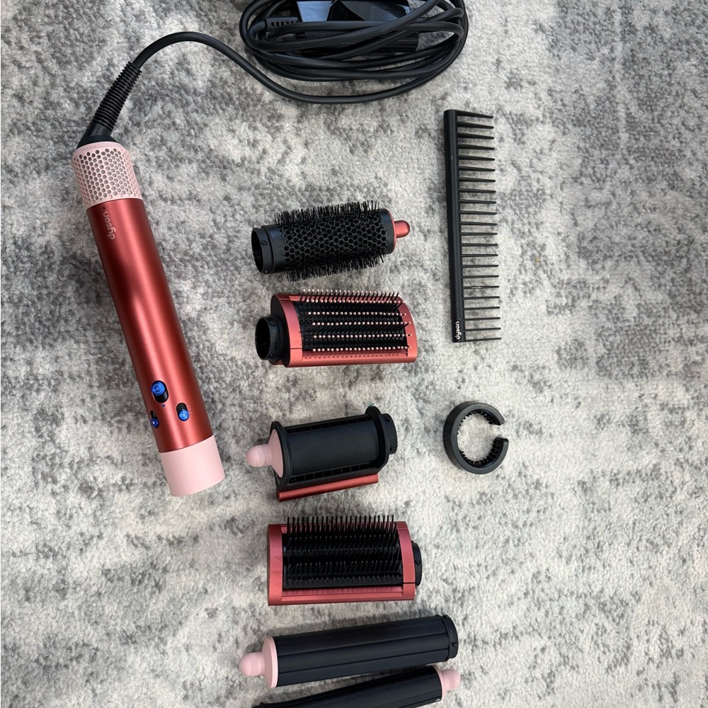 Red and Pink Hair Styling Tool Set